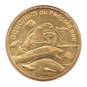 Mini médaille monnaie de paris 2008 - aquarium du périgord noir