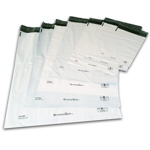 Lot de 100 enveloppes plastiques blanches opaques fb08 - 770x550 mm