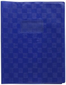 Protège-cahier Madras PVC 22/100e Avec Rabat Marque page 17x22 bleu CALLIGRAPHE