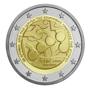 Pièce de monnaie 2 euro commémorative Chypre 2021 – Banque Centrale de Chypre