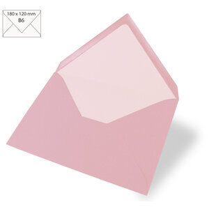 Enveloppe B6  uni  FSC Mix Credit  rosé  180x120mm  90g / m²  5 pces
