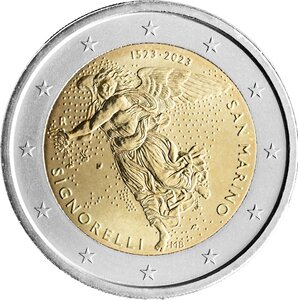 Pièce de monnaie 2 euro commémorative Saint-Marin 2023 BU – Luca Signorelli