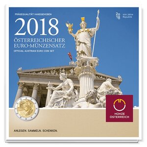 Coffret série euro BU Autriche 2018 (100 ans de la République d'Autriche)