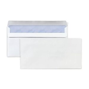 100 enveloppes blanches en papier - 11 x 22 cm